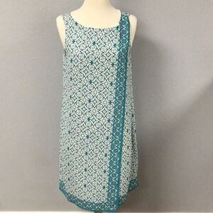 Max Studio Specialty Products Teal White Dress Size M